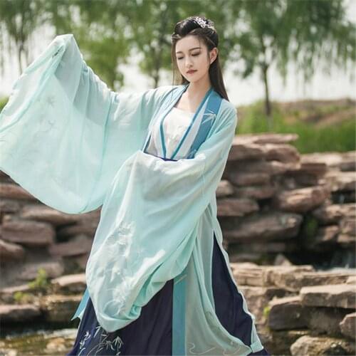 Fairy Ancient Oriental Women Hanfu Dress Princess Photography Dress Traditional Chinese Costume Folk Dance Performance Outfits