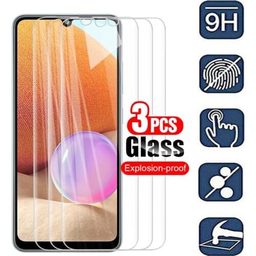 Full coverage tempered glass for samsung a32 3pcs protective glass for samsung a50 a70 sansum a30 safety screen protector film