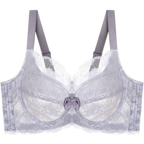 Women Full Coverage Underwire Non-Foam Lace Bra 34 36 38 40 B C D E