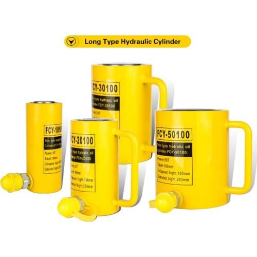 1Pcs Long Type Hydraulic Cylinder FCY-10100 Hydraulic Jack with Output of 10T, Stroke of 100mm
