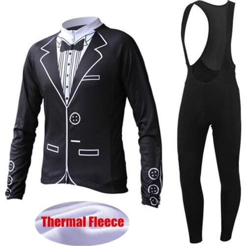 2019 Winter Thermal Fleece Cycling Set Bike Clothes MTB Bicycle Clothing Cycling Jersey Set Maillot Ropa Ciclismo Invierno