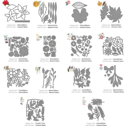 Flowers and leaves style Metal Cutting Dies Scrapbooking Stencil DIY Paper Card Decorative Embossing Die Cut Craft Dies 2020 NEW