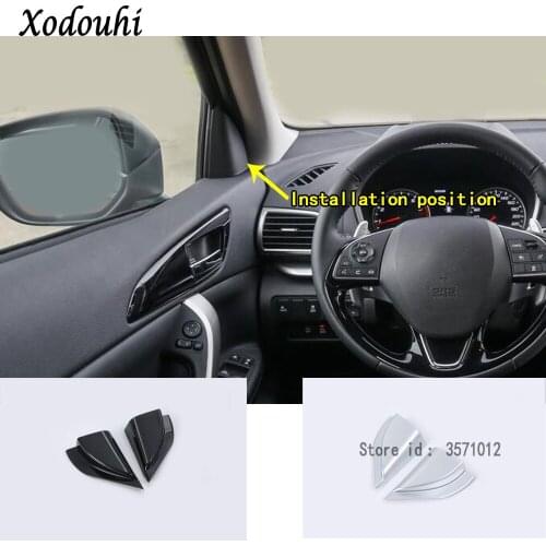 For Mitsubishi Eclipse Cross 2017 2018 2019 2020 Car Inner A Column Audio Speak Window Windshield Side Triangle Trim Frame Stick