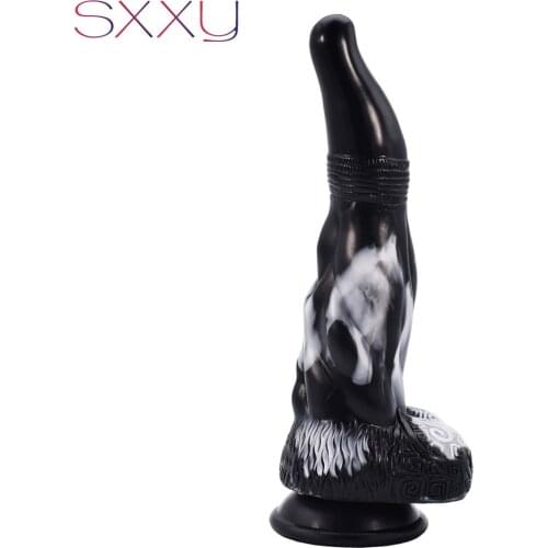 SXXY Curve KuiNeo Dildo with Suction Cup Silicone Penis Adult Sex Toys Beast Anal Butt Plug G Spot Stimulate Female Masturbator