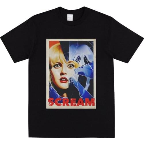 Scream T-shirt Cult Horror Film T-Shirt Scream Movie Inspired Ghost Face Graphic Tee Vintage Horror Movie Shirts Hipster Tops