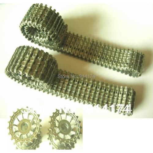 Henglong 3818 German Tiger I 3819 German Panther 1/16 RC tank upgrade parts metal track + metal driving wheels