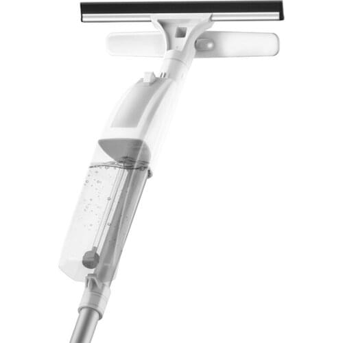 Glass Cleaning Tool,Squeegee for Window Cleaning,Squeegee and Microfiber Scrubber Combi with Pole for Window Shower