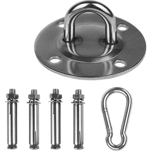 Stainless Steel Ceiling Wall Mount Hook Suspension Bracket Hook For Gym Rings Yoga Hammock Swing Hanging Chair