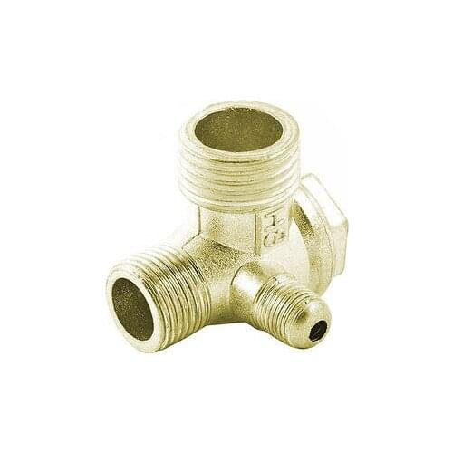 0.38" 0.64" 0.7" Thread Brass Air Compressor Check Valve Gold Tone