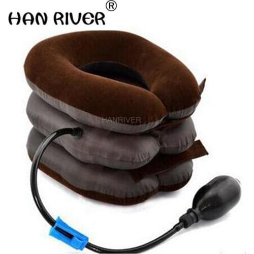 Hot!!! Cervical traction apparatus with inflatable neck neck stretcher health care toolsRelax tensions ease fatigue massage neck