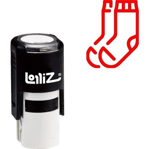 LolliZ Socks Self-Inking Rubber Stamp - Modern Symbol Series