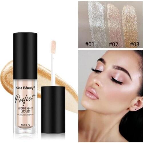 Girl makeup highlighter face contour makeup concealer liquid highlighter primer bronzer shimmer makeup