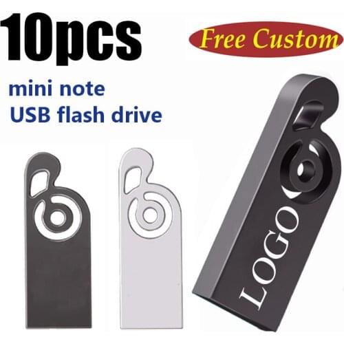 Metal musical note shape car gifts Key USB 10PCS Flash Drive 32gb Memory stick Customized Logo mini