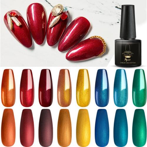 Mtssii 6ml Sugar Mirror Metal Color Gel Nail Polish Nail Gel Soak Off UV Gel Varnish Silver Base Needed Nail Art Lacuqer