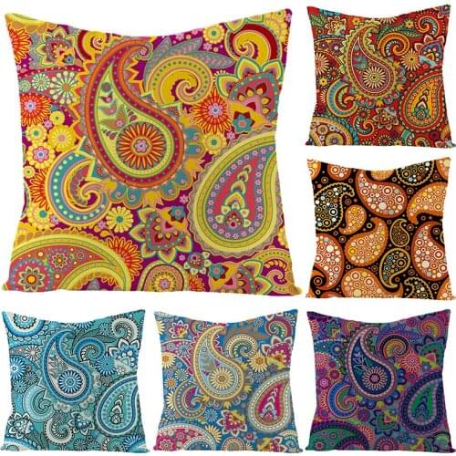 1 pcs Bohemian Vintage Cushion Cover Pillow case Home Decoration Linen Throw Pillowcases Cushion Covers for Sofa Car 45x45cm