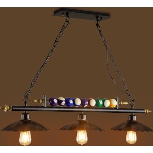 Nordic Modern Pendant Lights Bar Billiards Room Personality Pendant Lamp Cafe Restaurant Iron Decorate Home E27 Pendant Lights