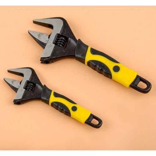 New Adjustable Wrench Spanner For Plumbing Automotive Hard Nut Wide Opening Great Jaw Capacity Supports