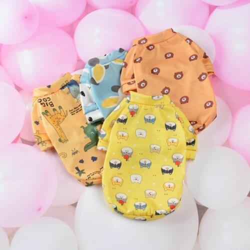 Pet Dog clothes for small dogs cat Cute print puppy coat summer thin cool Chihuahua Sweatshirt dog cat Pullover dog pet clothing