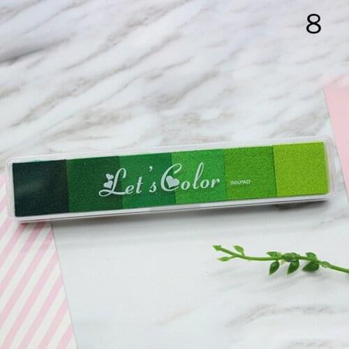 Fingerprint Ink Pad Gradient Color Rubber Inkpad Stamp Finger Print For Children Kids S55