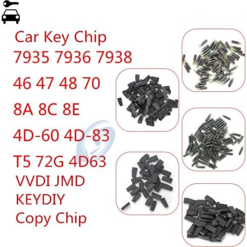 10pcs/lot Car Remote Key Blank Chip 46 47 48 8E T5 7935 7936 4D 4C 8C 4D63 72G 4D60 KD JMD VVDI 46 48 4D King Copy Clone Chip