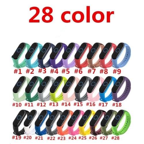 For Xiaomi Mi Band 5 Strap Silicone Wristband Bracelet Replacement for Xiomi Band 5 Mi band5 mi band5 Wrist Color TPU Strap