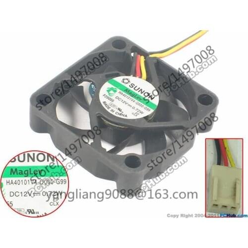 SUNON HA40101V4-Q000-G99 DC 12V 0.72W 40x40x10mm Server Cooling Fan