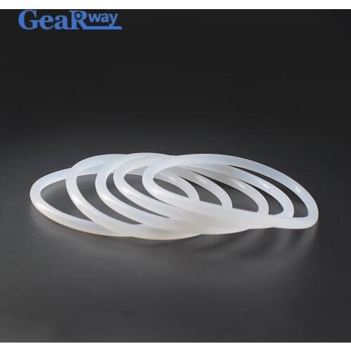 Gearway O Ring Seal Gasket Food Grade 3.5mm CS Translucent Silicon O Ring Sealing 10/12/13/14/15/35mm OD VMQ O Ring Seal Washer