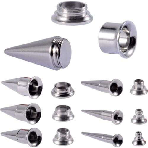 3PCS Unisex 2 in 1 Ear Taper Surgical Steel Screw Fit Interchangeable Ear Tunnel Stretcher Expander Ear Gauges Piercing Earrings