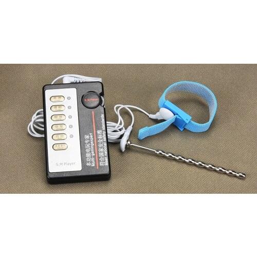 Penis Plug Sexual Toys Accessory Electro Shock Sex Toys For Men Male Penis Stimulation Ring Urethral Dilator Beaded