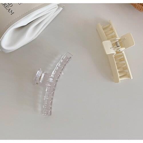 Korean Style 2Colors Claw Clip Ponytail Barrettes Multi Purpose Acetic Bath Hair Clips Hairpin Women Fashion Hair Accessories