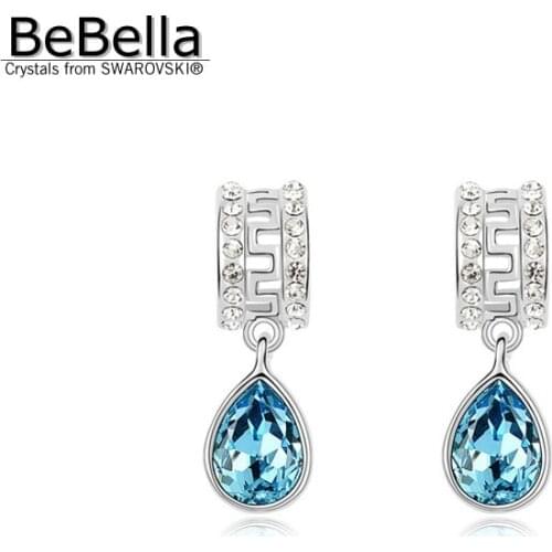 BeBella crystal water dangler earrings made with Crystals from Swarovski in 5 colors for womens present