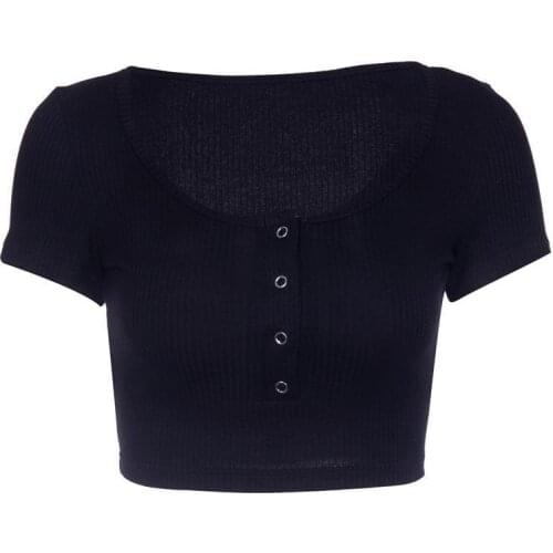 Aisiyufushi ladies Short Sleeve Crop top elegant Plain basic debardeur femme Tank bodycon bandage stretch Vest Tee tunique femme