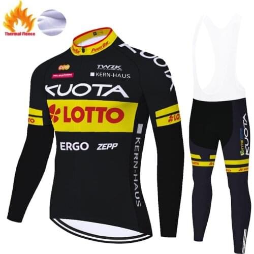 KUOTA cycling jersey 2020 pro team Winter Thermal Fleece bike clothing men roupa de ciclismo masculino Bicycle wear 20D gel pad