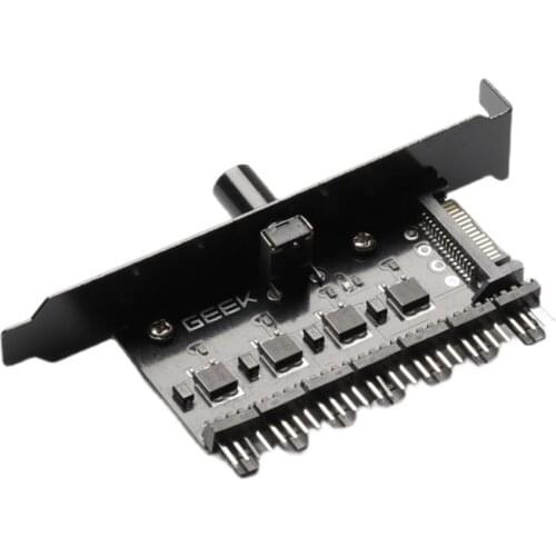 1 to 7 PC Case Cooling Cooler Fan HUB Regulator Splitter 12V Power Supply Socket Computer 4 Pin 3 Pin Speed Controller Adapter