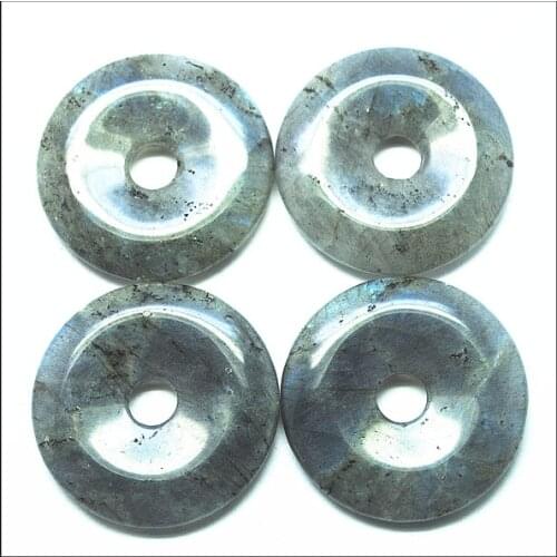 2pcs Natural Import Labradorite Stone round shape stone pendants size 40mm for choker necklace diy beads accessories