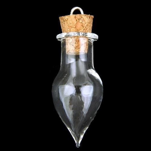 10Pcs Tear Drop Bottle Glass Jars DIY Containers Christmas Wishing Bottles Mini Vials Cork Stopper Mason Jars Best Gift