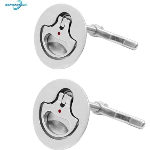 2PCS 316 Stainless Steel Cam Latch Flush Pull Deck Latch Marine Hardware Boat Floor Lock Yacht Boat Accessories Bateau Sailing