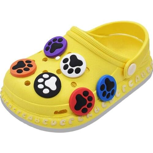 10pcs/set PVC Shoes Accessories Paw Print Garden shoes Charm DIY Wristband Bracelet Party Gift