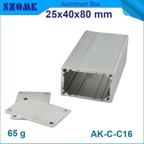 10 pcs/lot aluminum enclosures electrical box 25(H)x40(W)x80(H)mm Anodizing and powder coating for gps tracking and pcb design