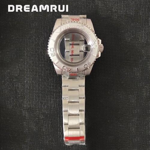 Fit NH35 Automatic Movement Watch Case Watch Bracelet Sapphire Glass Rotating Bezel