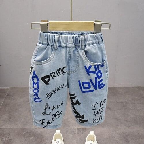 Kids Denim Shorts Sports Pants Summer Cotton Shorts For Boys Girls Fashion Kids Jeans Baby Boy Short Pants Blue Color Pockets