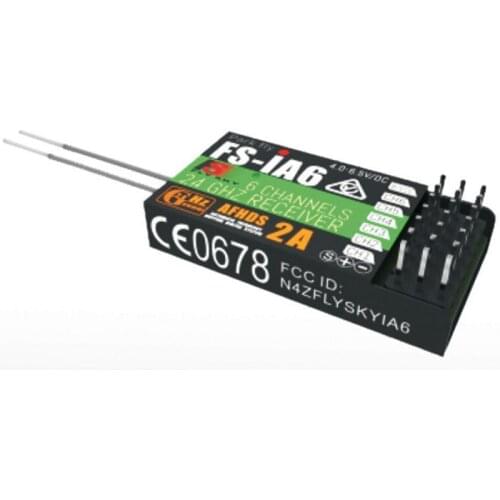 For Flysky FS-I6 FSI6 FS-i4 FS-i6 Original Flysky Transmitter ia6b ia6 Receiver FS-IA6/FS-IA6B/ 6CH 2.4G Dual Antenna RC Receive