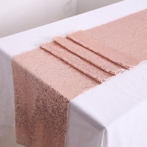 1pcs Sequin Table Runner 30x275cm 30x180cm Gold Rose Gold Silver Sequin Table Runner For Party Table Cloth Weddings Decoration