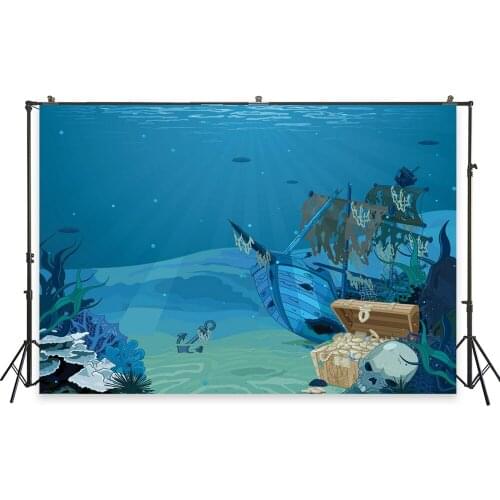 HUAYI Photo Background Newborns Baby Birthday Photography Backdrops Pirate Underwater Custom Studio Photobooth Backdrop XT-6702