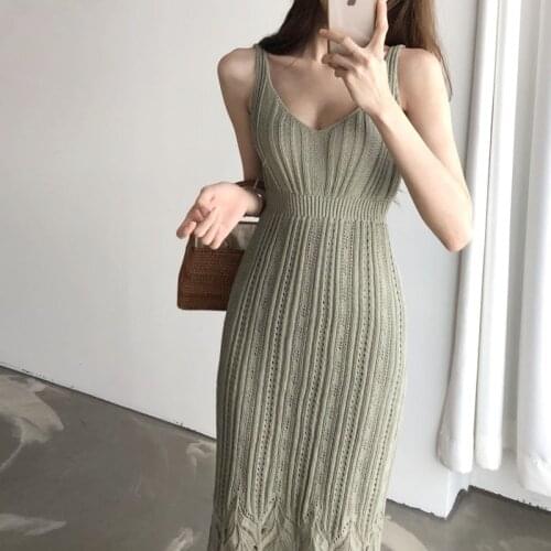 HUITAOYIWU Fashionable Knitted Dresses