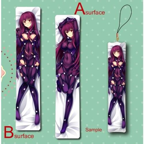Game Fate/Grand Order Lancer Cute Anime Mini Dakimakura Keychain Pillow Hanging Ornament Phone Strap Gift