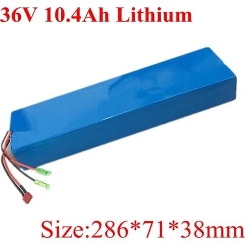 Customize 36v 10.4ah Lithium Ion Battery 10ah Li Ion Battery BMS for 500W 350w Bike Wheelbarrow Scooter + 2A Charger