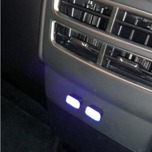 2pcs Car USB Small Light LED Atmosphere Lamp Modified Lighting Interior Decoration For Tesla Model 3 X S Car Accessories
