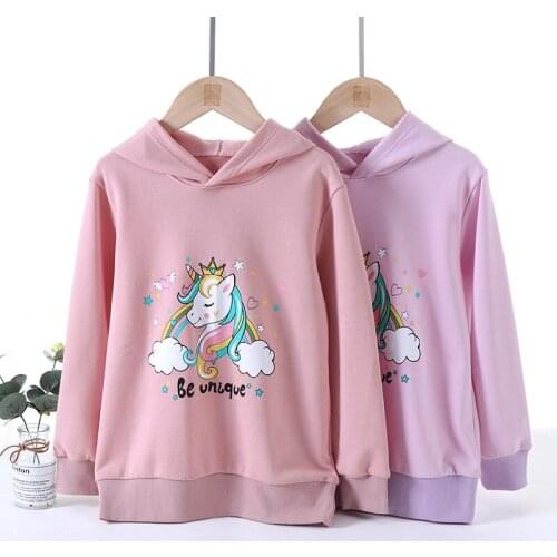 Girl Hooded unicorn Sweet Girl Sweater Cute Autumn and Winter Cartoon Loose Pullover grils Sweater Hoodie Lovely Tops