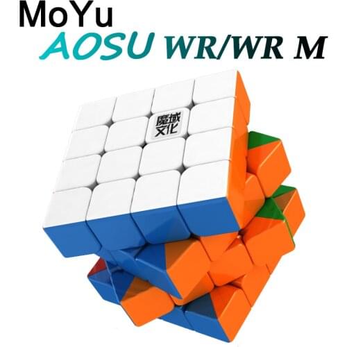 Moyu Aosu WR/WR M 4x4x4 Magnetic WR M Magnetic 4x4 Magic Cube Moyu Magnetic 4x4 cubo magico AoSu Puzzle cube